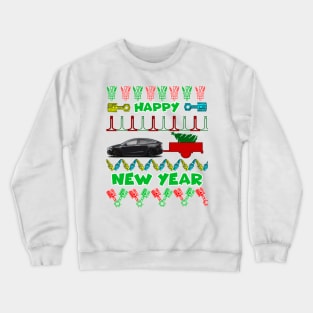 Merry chrismas, car guy, car enthusiast merry chrismas (Tesla) Crewneck Sweatshirt